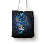 Aotearoa Matariki Tote Bag Maori Tribal with Silver Fern and Tui Bird Galaxy Style - Aussie Hoodie