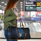 Aotearoa Matariki Travel Bag Maori Tribal with Silver Fern and Tui Bird Galaxy Style - Aussie Hoodie