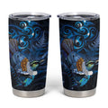 Aotearoa Matariki Tumbler Cup Maori Tribal with Silver Fern and Tui Bird Galaxy Style - Aussie Hoodie