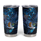 Aotearoa Matariki Tumbler Cup Maori Tribal with Silver Fern and Tui Bird Galaxy Style - Aussie Hoodie