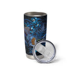 Aotearoa Matariki Tumbler Cup Maori Tribal with Silver Fern and Tui Bird Galaxy Style - Aussie Hoodie