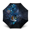 Aotearoa Matariki Umbrella Maori Tribal with Silver Fern and Tui Bird Galaxy Style - Aussie Hoodie