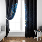 Aotearoa Matariki Window Curtain Maori Tribal with Silver Fern and Tui Bird Galaxy Style - Aussie Hoodie