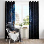 Aotearoa Matariki Window Curtain Maori Tribal with Silver Fern and Tui Bird Galaxy Style - Aussie Hoodie