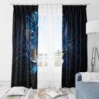 Aotearoa Matariki Window Curtain Maori Tribal with Silver Fern and Tui Bird Galaxy Style - Aussie Hoodie