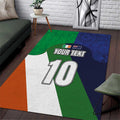 Custom Ireland and Australia Area Rug Shamrocks and Aboriginal Art