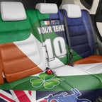 Custom Ireland and Australia Back Car Seat Cover Shamrocks and Aboriginal Art