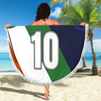 Custom Ireland and Australia Beach Blanket Shamrocks and Aboriginal Art