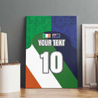 Custom Ireland and Australia Canvas Wall Art Shamrocks and Aboriginal Art