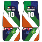 Custom Ireland and Australia Car Mats Shamrocks and Aboriginal Art