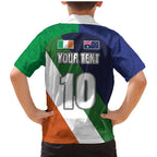 Custom Ireland and Australia Family Matching Mermaid Dress and Hawaiian Shirt Shamrocks and Aboriginal Art