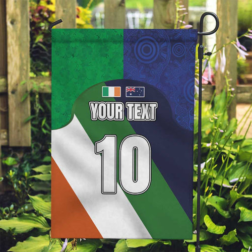 Custom Ireland and Australia Garden Flag Shamrocks and Aboriginal Art