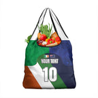 Custom Ireland and Australia Grocery Bag Shamrocks and Aboriginal Art