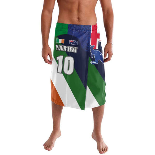 Custom Ireland and Australia Lavalava Shamrocks and Aboriginal Art
