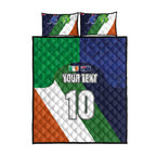 Custom Ireland and Australia Quilt Bed Set Shamrocks and Aboriginal Art