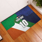 Custom Ireland and Australia Rubber Doormat Shamrocks and Aboriginal Art