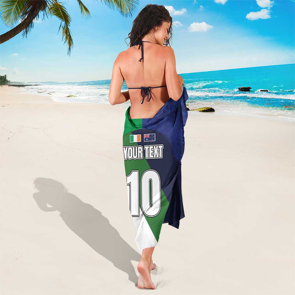 Custom Ireland and Australia Sarong Shamrocks and Aboriginal Art