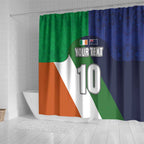 Custom Ireland and Australia Shower Curtain Shamrocks and Aboriginal Art