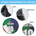 Custom Ireland and Australia Spare Tire Cover Shamrocks and Aboriginal Art