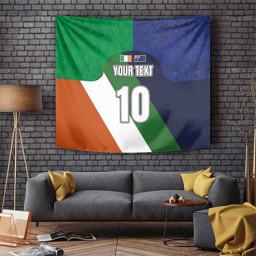 Custom Ireland and Australia Tapestry Shamrocks and Aboriginal Art