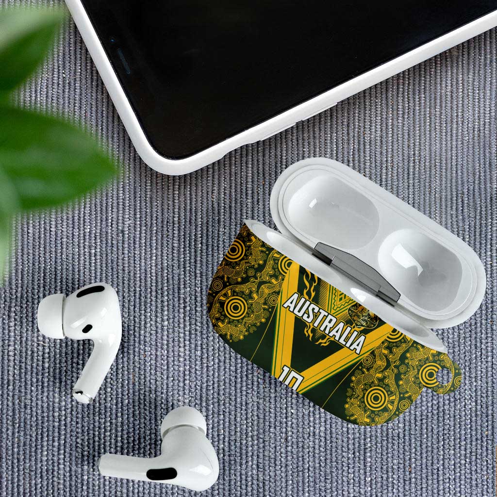 Australia Rugby Custom AirPods Case Aboriginal Art Sporty Style - Aussie Hoodie