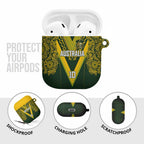 Australia Rugby Custom AirPods Case Aboriginal Art Sporty Style - Aussie Hoodie