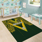 Australia Rugby Custom Area Rug Aboriginal Art Sporty Style - Aussie Hoodie