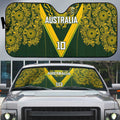 Australia Rugby Custom Auto Sun Shade Aboriginal Art Sporty Style - Aussie Hoodie