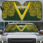 Australia Rugby Custom Auto Sun Shade Aboriginal Art Sporty Style - Aussie Hoodie