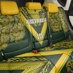 Australia Rugby Custom Back Car Seat Cover Aboriginal Art Sporty Style - Aussie Hoodie