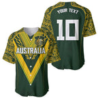 Australia Rugby Custom Baseball Jersey Aboriginal Art Sporty Style - Aussie Hoodie