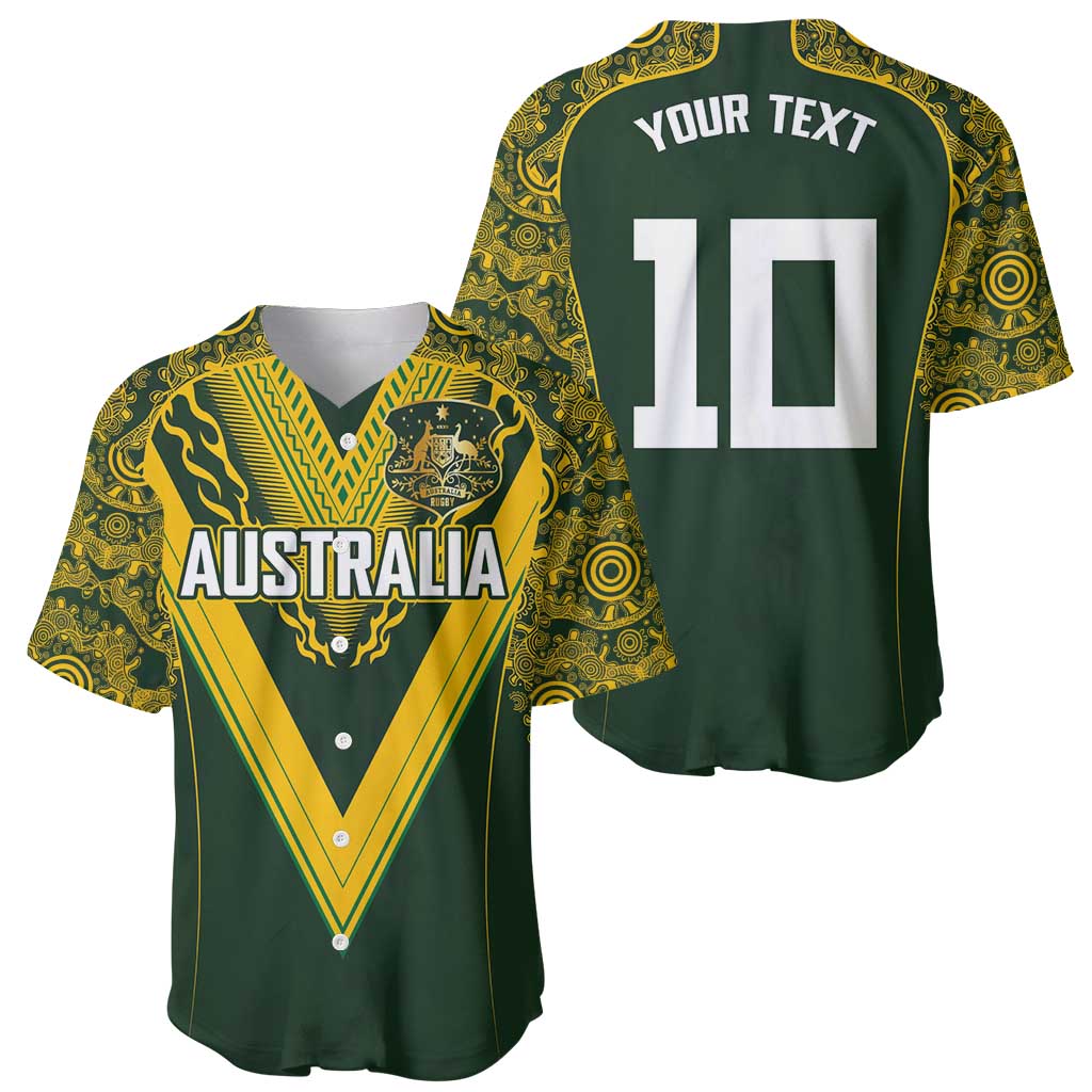 Australia Rugby Custom Baseball Jersey Aboriginal Art Sporty Style - Aussie Hoodie