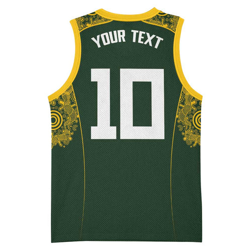 Australia Rugby Custom Basketball Jersey Aboriginal Art Sporty Style - Aussie Hoodie