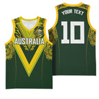 Australia Rugby Custom Basketball Jersey Aboriginal Art Sporty Style - Aussie Hoodie