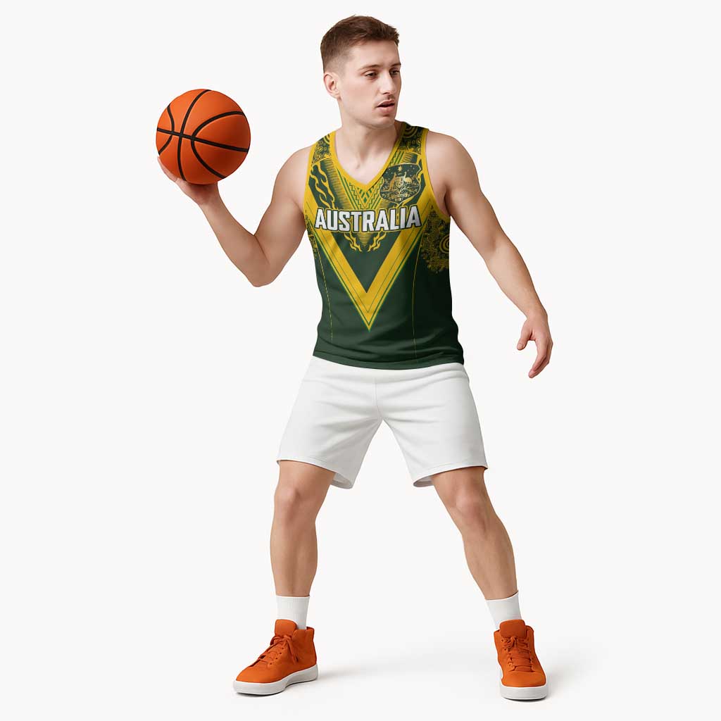 Australia Rugby Custom Basketball Jersey Aboriginal Art Sporty Style - Aussie Hoodie