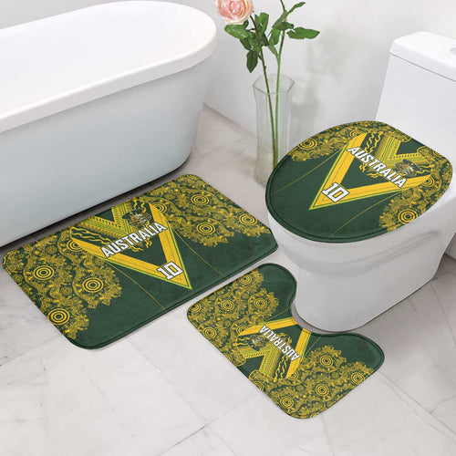 Australia Rugby Custom Bathroom Set Aboriginal Art Sporty Style - Aussie Hoodie