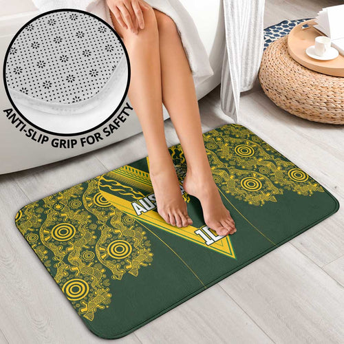 Australia Rugby Custom Bathroom Set Aboriginal Art Sporty Style - Aussie Hoodie