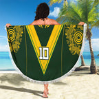 Australia Rugby Custom Beach Blanket Aboriginal Art Sporty Style - Aussie Hoodie