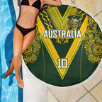 Australia Rugby Custom Beach Blanket Aboriginal Art Sporty Style - Aussie Hoodie