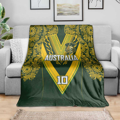 Australia Rugby Custom Blanket Aboriginal Art Sporty Style - Aussie Hoodie