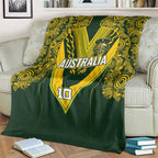 Australia Rugby Custom Blanket Aboriginal Art Sporty Style - Aussie Hoodie