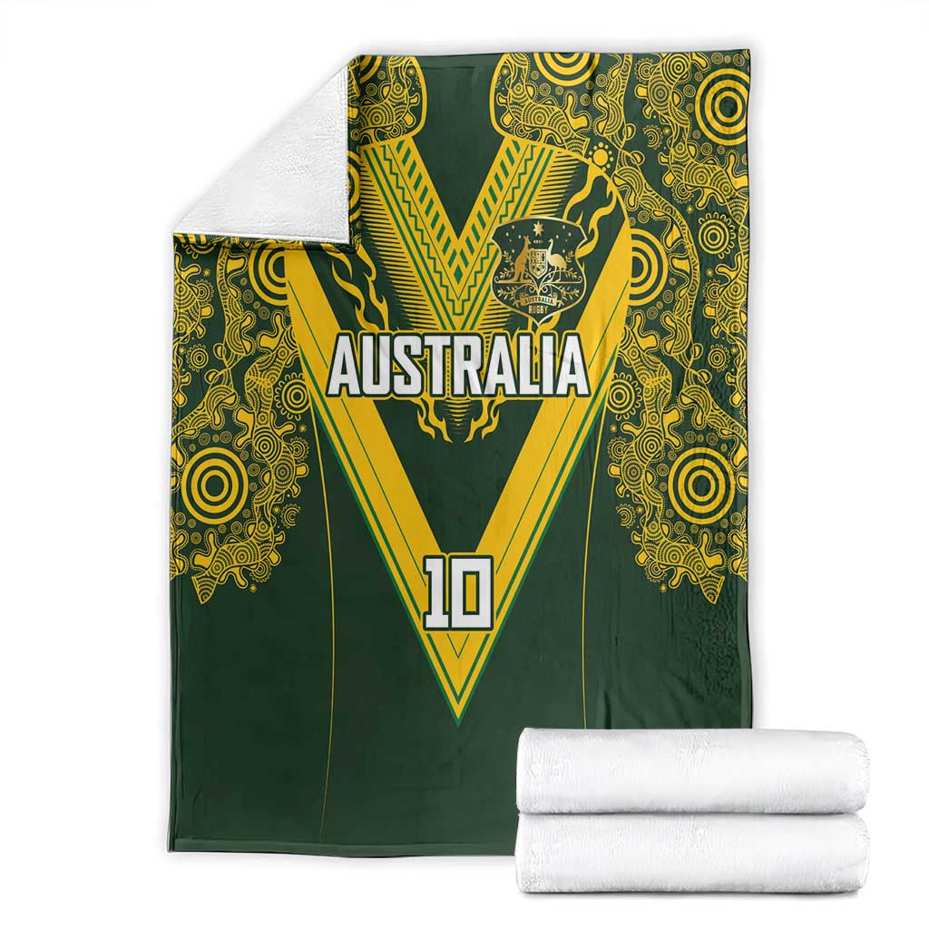 Australia Rugby Custom Blanket Aboriginal Art Sporty Style - Aussie Hoodie