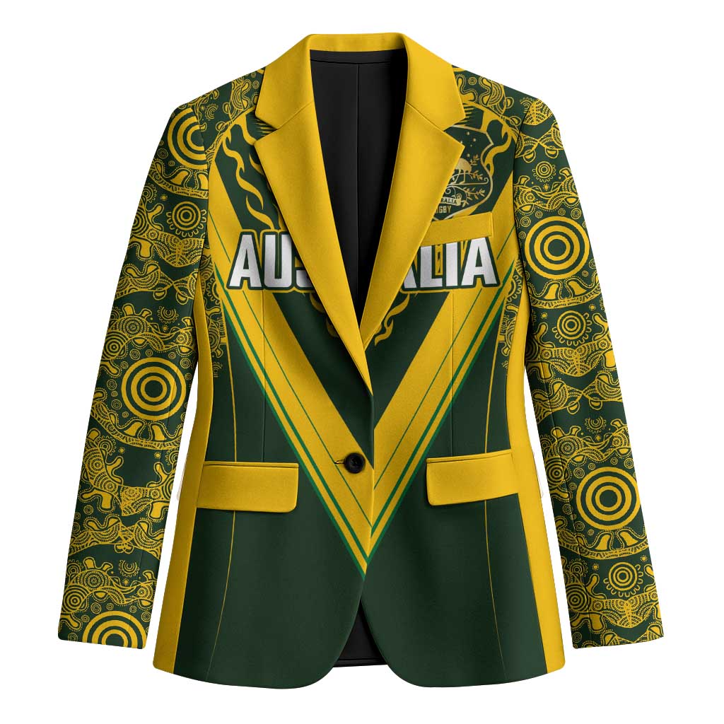 Australia Rugby Custom Blazer Aboriginal Art Sporty Style - Aussie Hoodie