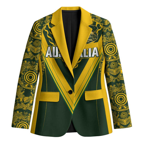Australia Rugby Custom Blazer Aboriginal Art Sporty Style - Aussie Hoodie