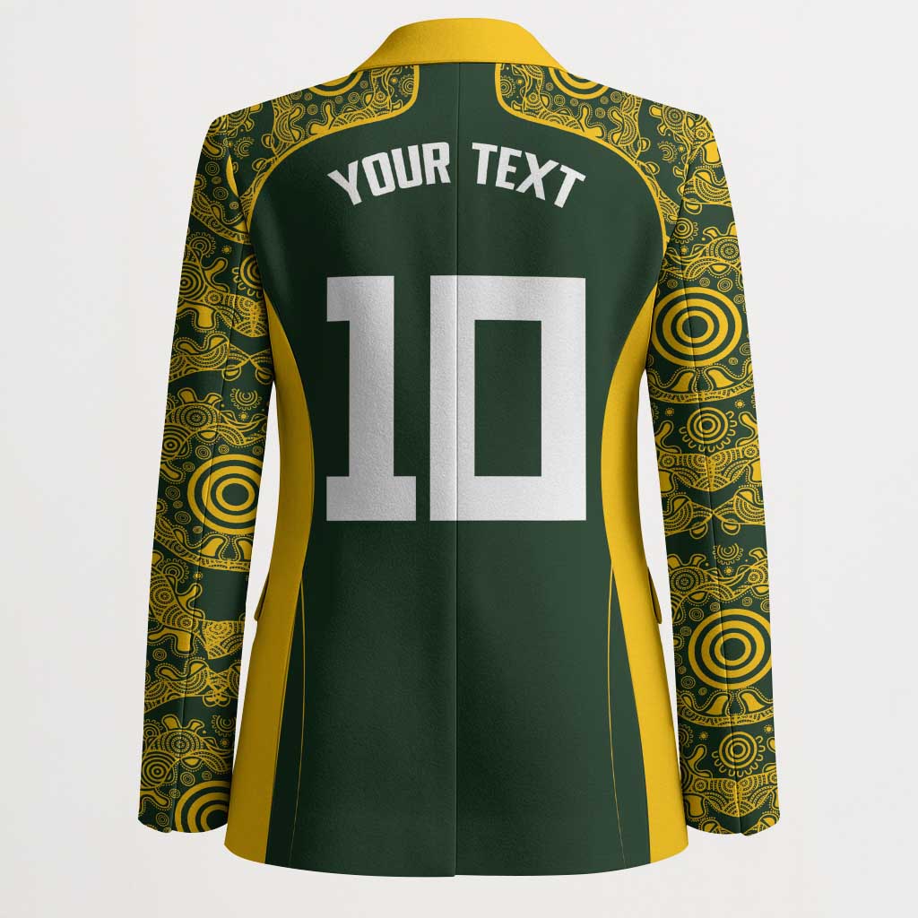 Australia Rugby Custom Blazer Aboriginal Art Sporty Style - Aussie Hoodie