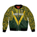 Australia Rugby Custom Bomber Jacket Aboriginal Art Sporty Style - Aussie Hoodie
