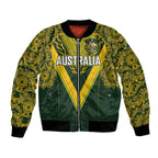 Australia Rugby Custom Bomber Jacket Aboriginal Art Sporty Style - Aussie Hoodie