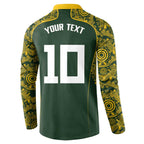 Australia Rugby Custom Button Sweatshirt Aboriginal Art Sporty Style - Aussie Hoodie