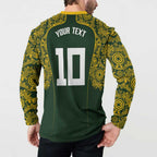 Australia Rugby Custom Button Sweatshirt Aboriginal Art Sporty Style - Aussie Hoodie