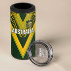 Australia Rugby Custom 4 in 1 Can Cooler Tumbler Aboriginal Art Sporty Style - Aussie Hoodie